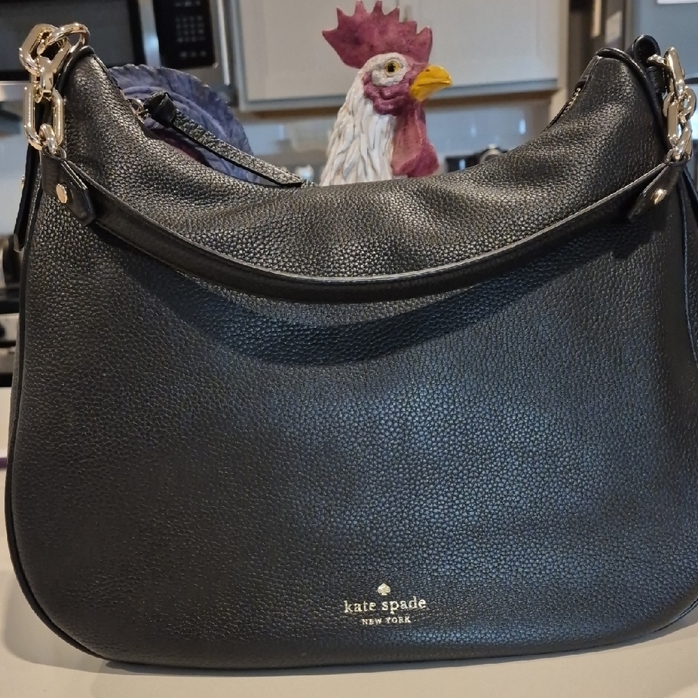 Kate Spade Black Pebbled Leather Shoulder Bag